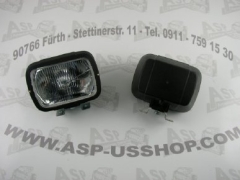 Scheinwerfer - Headlamp  H4 Eckig  200x142mm + Halter